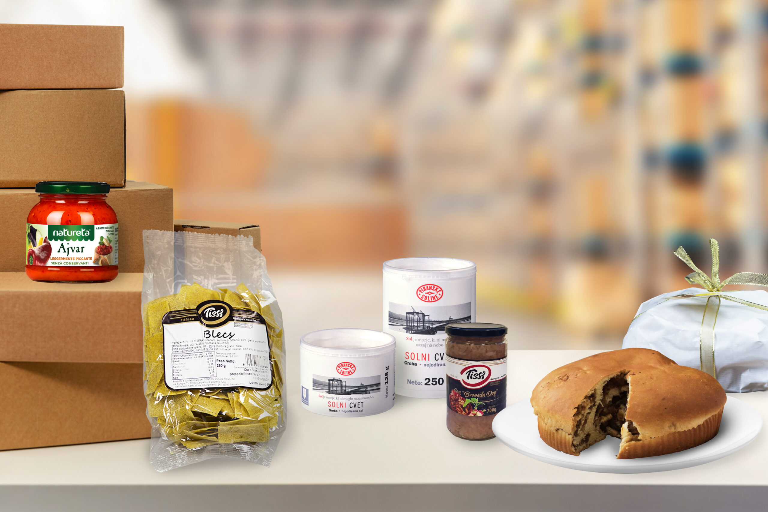 cardboard boxes in warehouse ready for transportation and delive